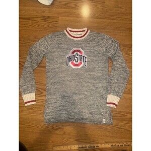 Block O Embroidered Ohio State Buckeyes Sweater Vtg Bruzer Renu Crewneck M/L